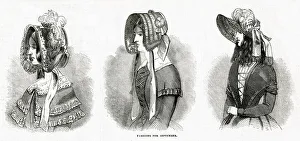 Fashionable bonnets for September 1844 Fashionable bonnets for September 1844