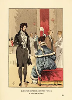 Fashionable couple at a ball, Paris, 1834 Fashionable couple at a ball, Paris, 1834
