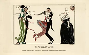 Fashionable couples dancing energetically at a ball, 1914 Fashionable couples dancing energetically at a ball, 1914