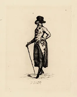 Fashionable gentleman in coat, era of Marie Antoinette Fashionable gentleman in coat, era of Marie Antoinette