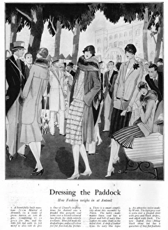 Fashions in the Auteuil paddock, Paris, 1927 Fashions in the Auteuil paddock, Paris, 1927