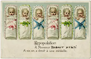 Father of Six French Print circa 1906