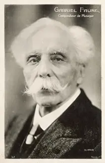19th Century Music History Prints: FAURE ( 1845 - 1924 )