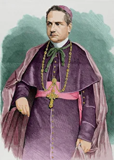 Federico Cattani Amadori (1856-1943). Colored engraving Federico Cattani Amadori (1856-1943). Colored engraving