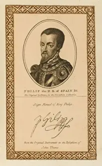 16th Century Royal Portraits Prints: Felipe (Philip) II