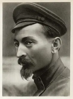 Prints of FELIX DZERZHINSKY Polish/Russian agitator, banished to Siberia, exiled for part in 1905 rising, returned 1917, head of secret police (Cheka) etc Russia Prints: Felix Dzerzhinsky Print - A portrait of a man in a suit