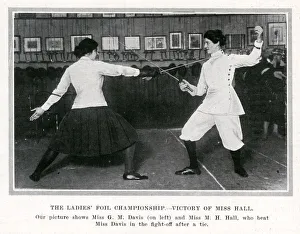 Fencing - the Ladies Foil Championship - Miss Hall wins Fencing - the Ladies Foil Championship - Miss Hall wins