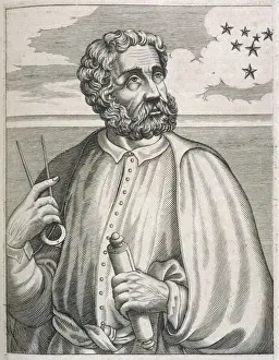 Prints of FERDINAND MAGELLAN (Fernando Magallanes). Portuguese navigator Soricidae Prints: Ferdinand Magellan Print: Portuguese Navigator