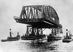 Ferrying a New Bridge Print, Early 1930s