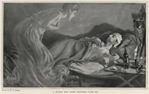 Fever Hallucination Print: Woman in a Dreamlike State