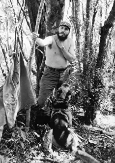 Fidel Castro Prints: Fidel Castro 1965 Jungle Manoeuvres Print
