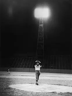 Fidel Castro Prints: Fidel Castro on the Pitchers Mound Print