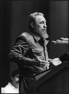 Fidel Castro Prints: Fidel Castro 1993 Havana Speech Print