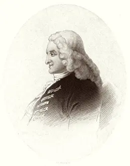 18th Century Writer Prints: Fielding / Hogarth / Barker
