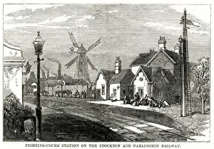 Fighting Cocks railway station, Stockton-Darlington line Fighting Cocks railway station, Stockton-Darlington line