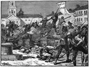 Print of Fighting at Malaga