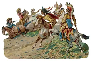 Native American Horsemen Print