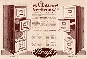 Antique Office Equipment Prints: Two Filing Cabinets