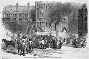 Victorian Era Architecture Images Prints: Fire in Clock Tower