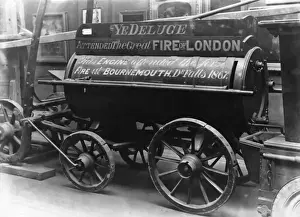 Fire Brigade Equipment Prints: Fire engine that attended a fire in Bournemouth
