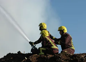 Firefighters at scene of fire at Staples Corner Firefighters at scene of fire at Staples Corner