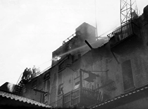 Firefighters at work in Bermondsey, WW2 Firefighters at work in Bermondsey, WW2