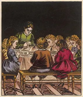 Vintage Education Images Prints: First Day at School 6