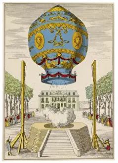 Hot Air Balloon Pioneers Prints: First Manned Balloon