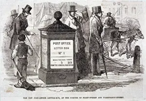 Fleet Street History Prints: First Postbox, London