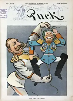 Puck Magazine Art Prints: His first war-hero