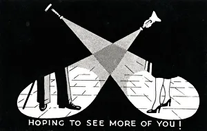 First World War - Blackout cartoon postcard First World War - Blackout cartoon postcard