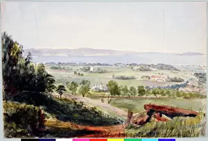 Prints of Firth of Forth from Corstorphine Hill (1843). Moore, James 1819 - 1883. Date: 1843 Bridge Prints: Firth of Forth Print from Corstorphine Hill (1843)
