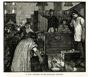 A Fish Auction in Billingsgate Market A Fish Auction in Billingsgate Market