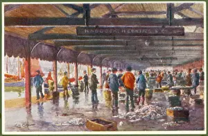 British Seaside Towns Prints: Fish Mkt Lowestoft
