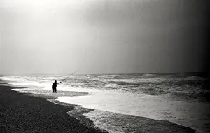Fisherman Silhouette Prints: A fisherman