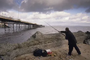 Fisherman, near Mumbles Pier, South Wales Fisherman, near Mumbles Pier, South Wales