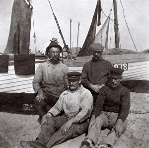 Fishermen with boats, Southwold, Suffolk Fishermen with boats, Southwold, Suffolk