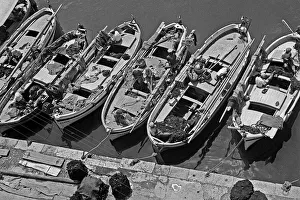 Fishing boats, Old Port area of Marseilles, France Fishing boats, Old Port area of Marseilles, France