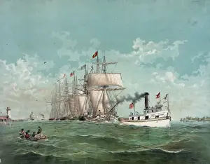 Vintage Fishing Boats Prints: Fishing fleet