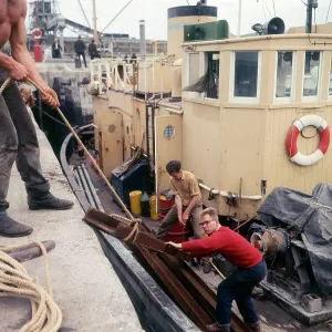 Devon Coastline Images Prints: The Fishing fleet moored in Brixham Harbour, Devon