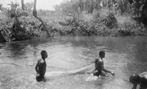 Fishing in the Tsavo River, Kenya, East Africa Fishing in the Tsavo River, Kenya, East Africa