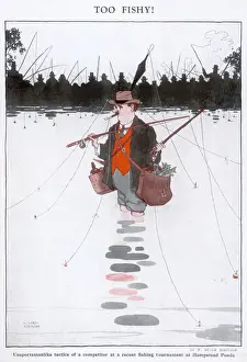 William Heath Robinson Illustrations Prints: Too Fishy