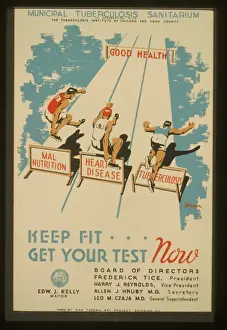 WPA Poster Prints: Keep fit... get your test now
