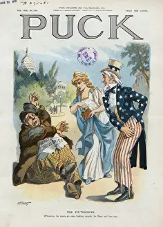 Early 20th Century Cartoons Online Prints: The fit-thrower
