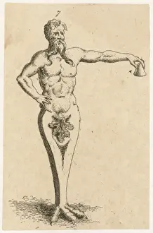 Satirical Fig Leaf Print: Half Man, Half Eagle