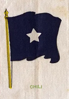 Chilean Flag Prints: The Flag of Chile - Silk backing