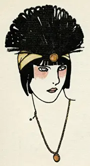 Flapper Headpiece Print, 1912