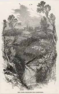 Vintage London Prints: Fleet River at Hampstead