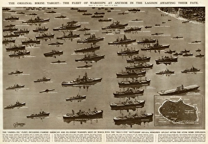 Fleet of warships, Bikini target, by G. H. Davis Fleet of warships, Bikini target, by G. H. Davis