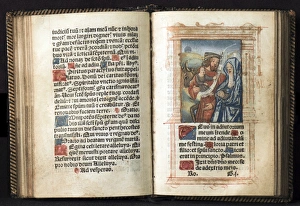 The Flight to Egypt illumination from Book of Hours The Flight to Egypt illumination from Book of Hours